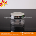Design de moda e alto grau de qualidade frasco de plástico de 100 ml com tampa metalizada
